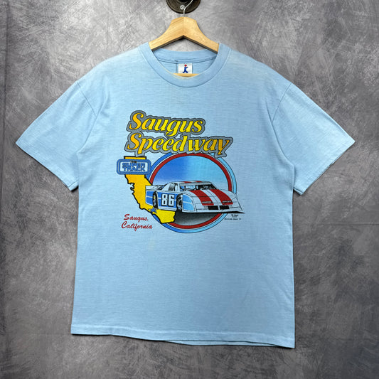 90s Blue Saugus Speedway Shirt 3971