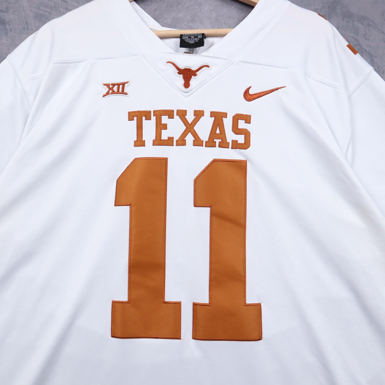 00s White Nike Texas Longhorns Ehlinger #11 Jersey 5814