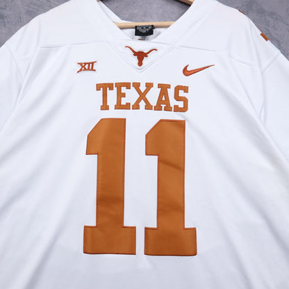 00s White Nike Texas Longhorns Ehlinger #11 Jersey 5814