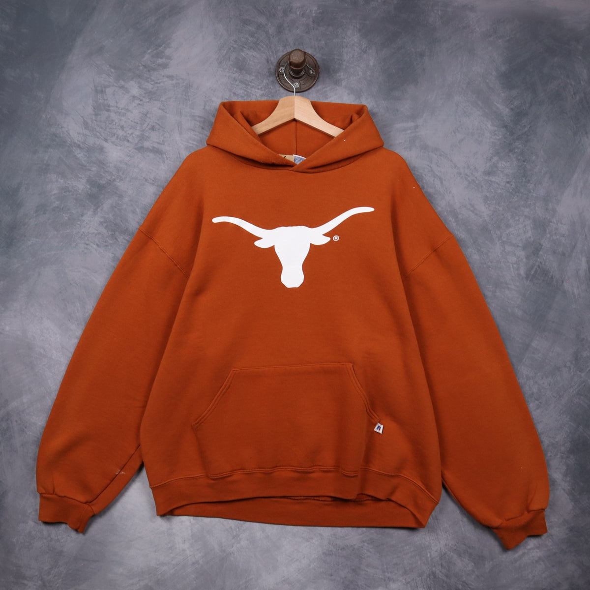 00s Burnt Orange Texas Longhorns Russell Athletic Hoodie 5633