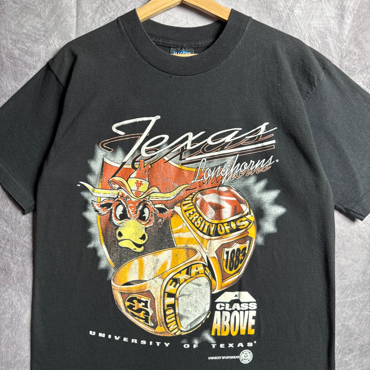 90s Black Texas Longhorns Ring Shirt 4550