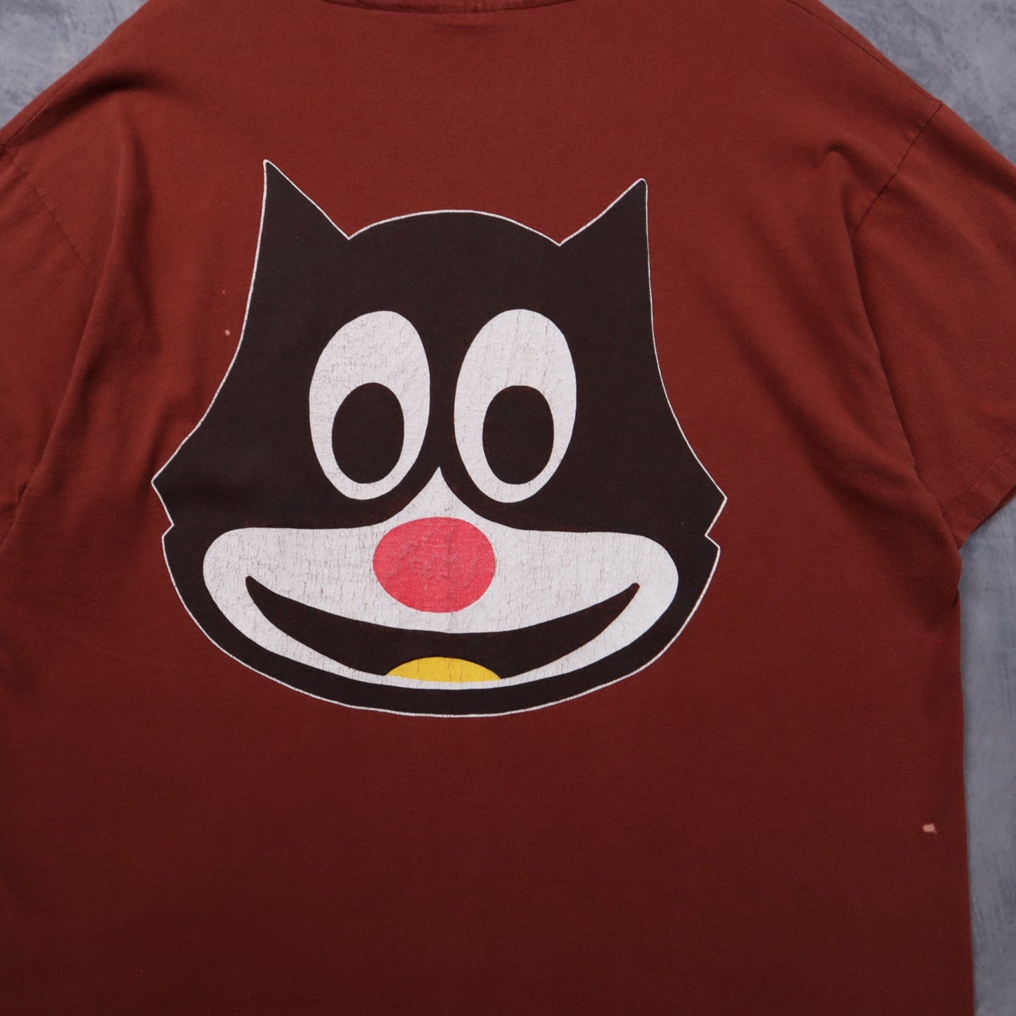 90s Burgundy Felix The Cat Big Face Shirt 5455
