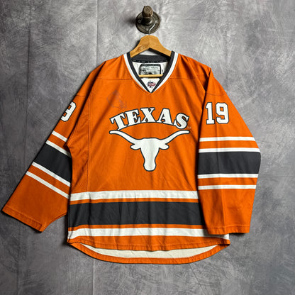 00s Orange Texas Longhorns #19 Hockey Jersey 4619