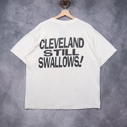 90s White Pittsburgh Sucks Cleveland Browns Shirt 6714