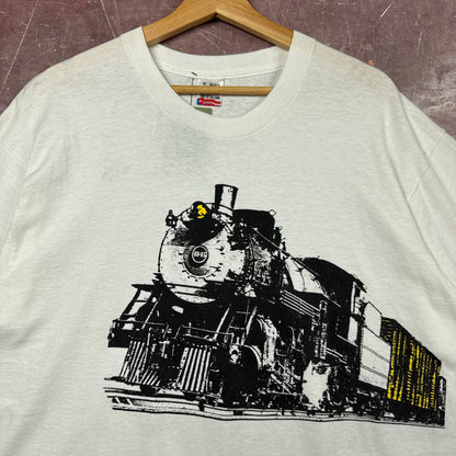90s White Train Shirt 3812