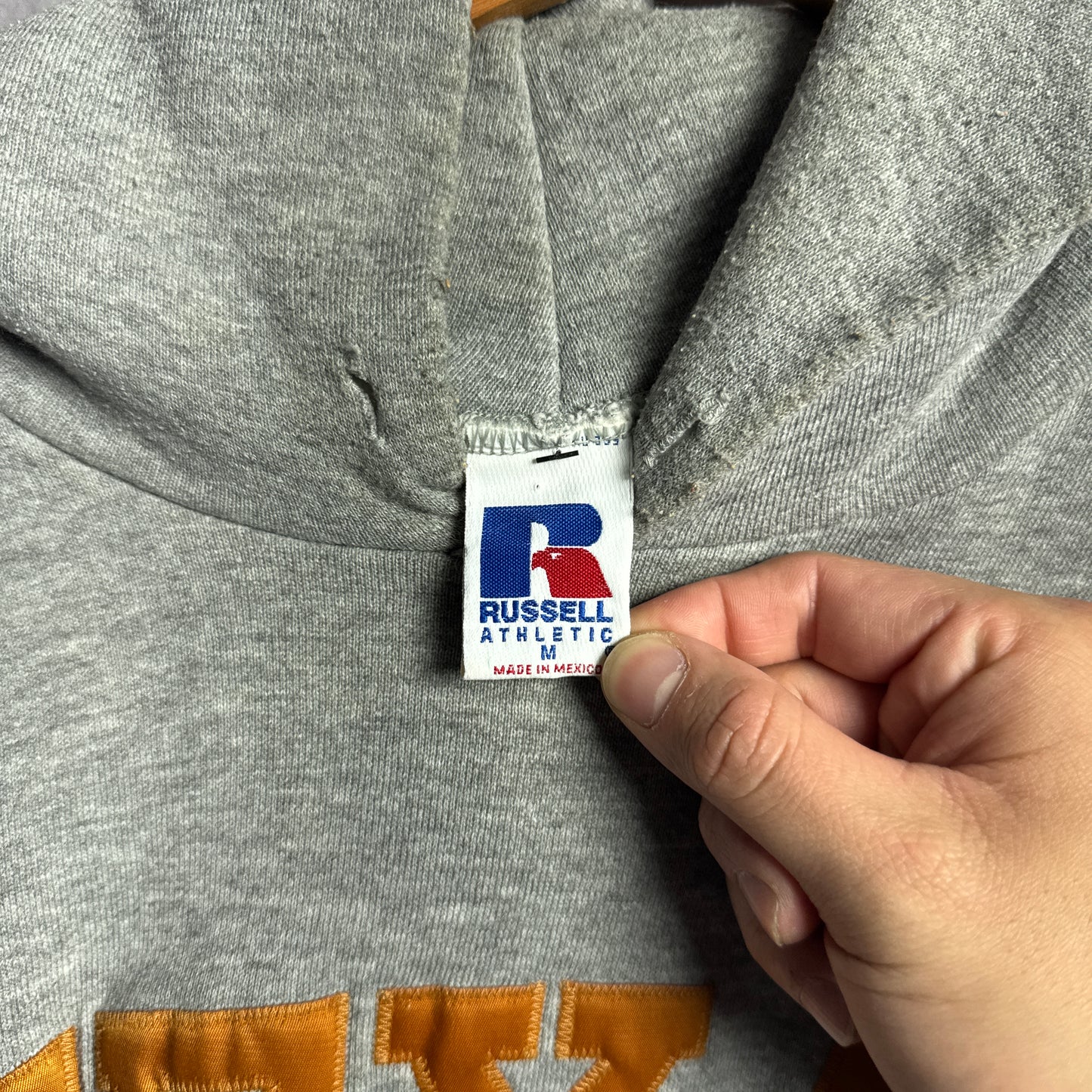90s Grey Russell Texas Longhorns Hoodie 4430