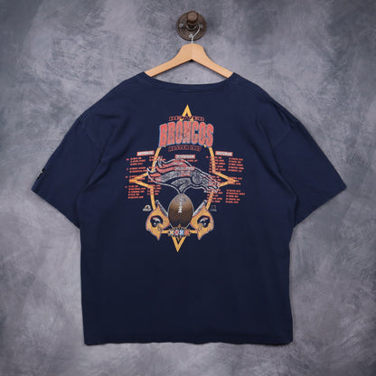 1998 Navy Blue Denver Broncos Super Bowl XXXII Champions Shirt 6600