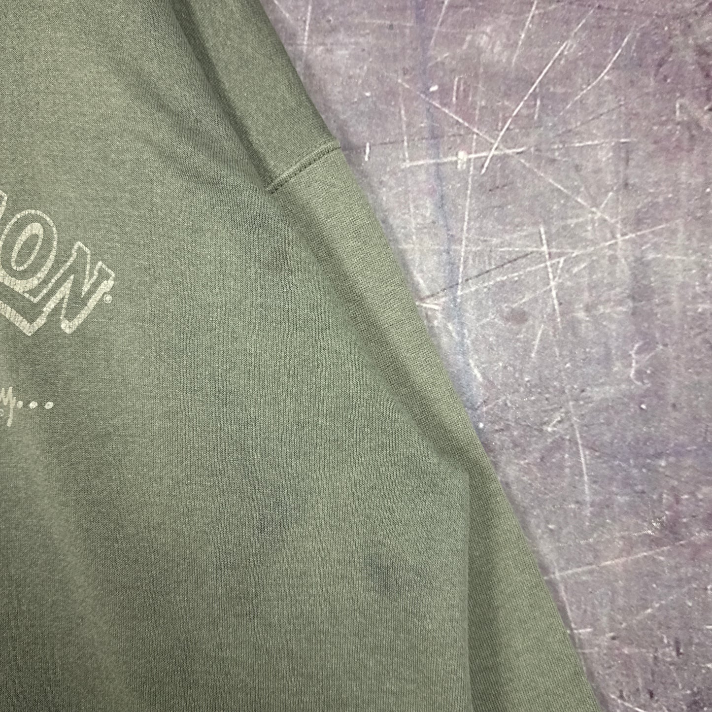 90s Olive Green Harley Davidson Sweatshirt 3089