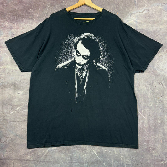 Early 00s Black Joker Heath Ledger The Dark Knight Graphic Shirt XL 1113