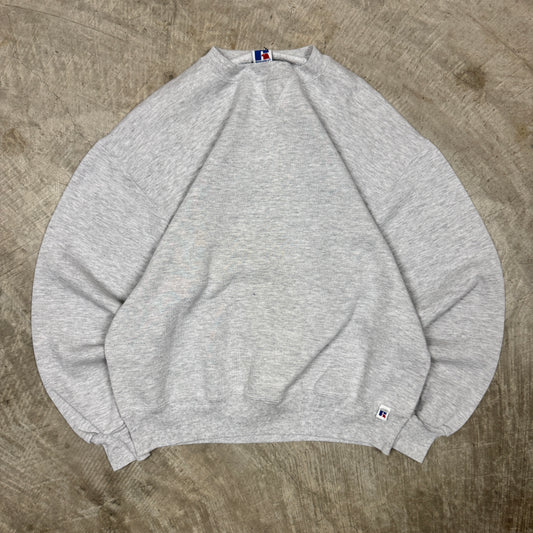 90s White Tultex Blank Essential Crewneck Sweasthirt Boxy L BE15