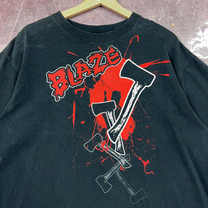 Early 00s Faded Black Blaze ICP Throw Your Hatchet In The Air Graphic Shirt L 2890