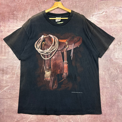 90s Black Horse Saddle Tee 3818