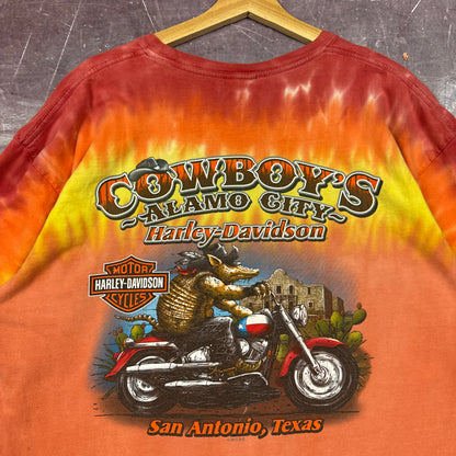00s Orange Tie-Dye Harley Davidson Shirt 3129