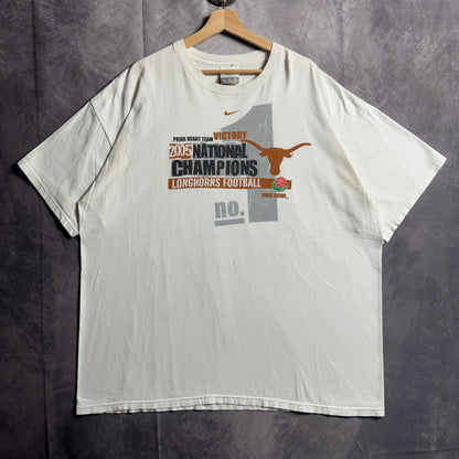 2005 White Texas Longhorns Nike National Champions Shirt 4511