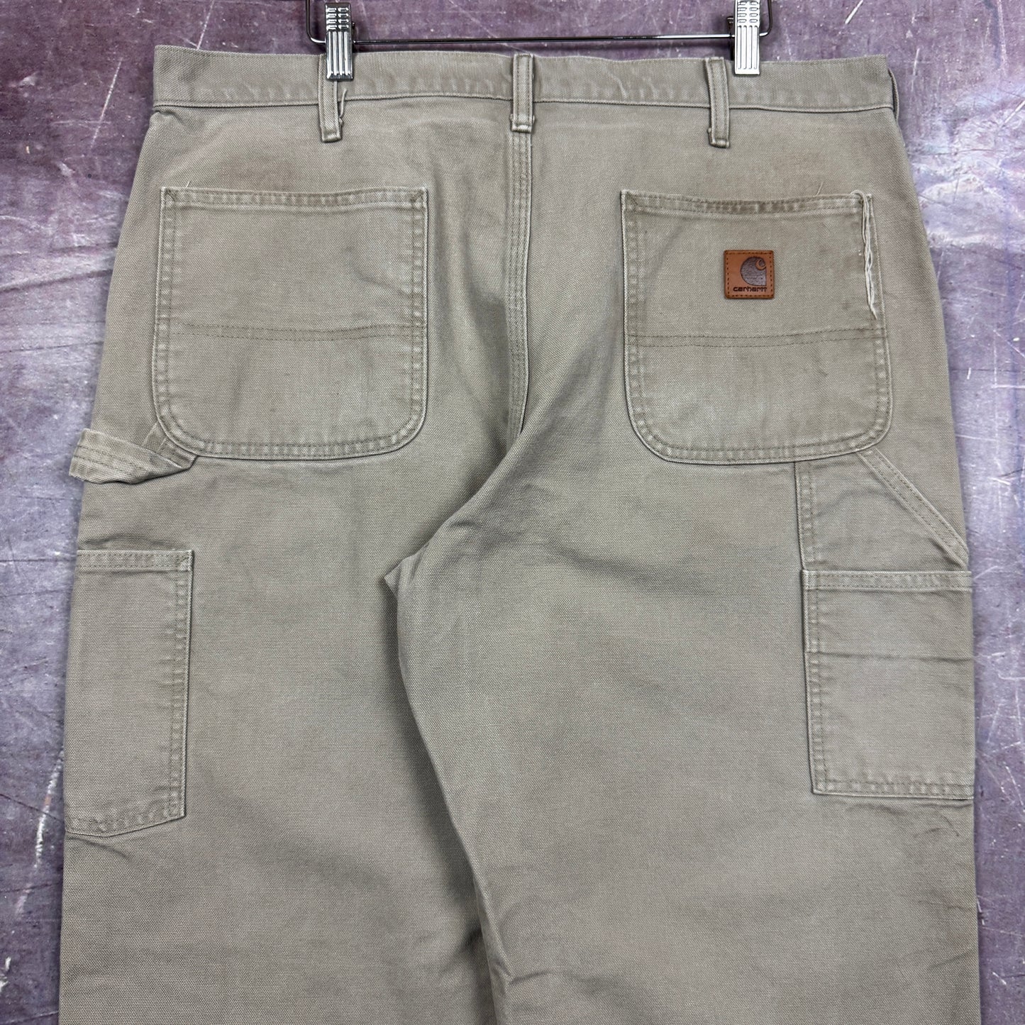 90s Tan Brown Carhartt Carpenter Work Pants 37x31.5 2462