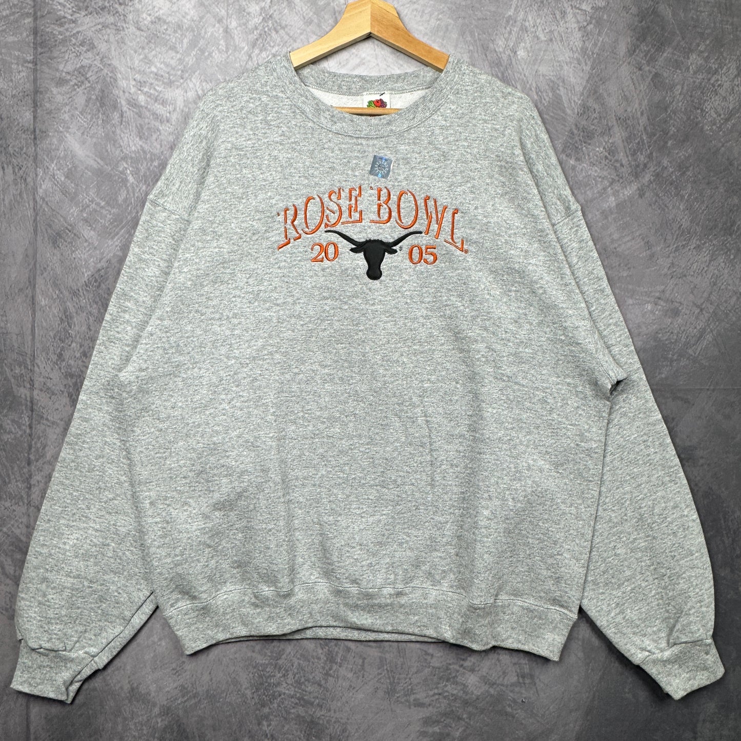 2005 Grey Rose Bowl Texas Longhorns Crewneck Sweatshirt 4388