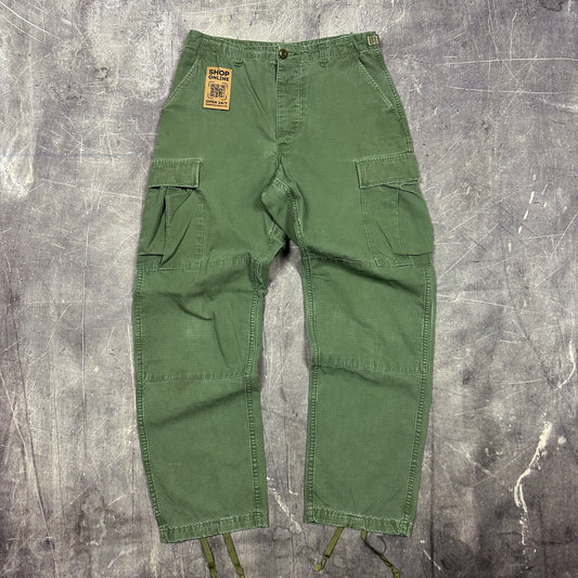 90s Olive Green Proper Military Fatigue Cargo Pants 30x30 L05