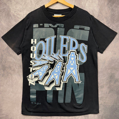 90s Black Houston Oilers Shirt 4243