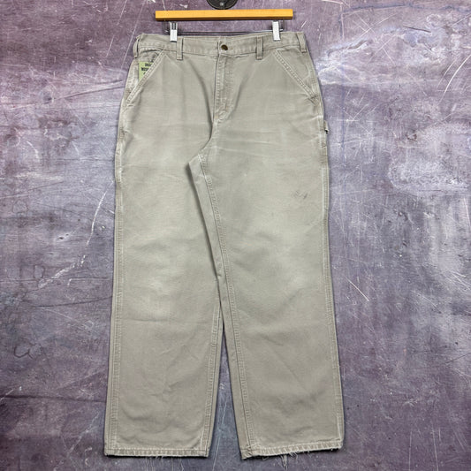 90s Tan Carhartt Carpenter Work Pants 34x28.5 2130