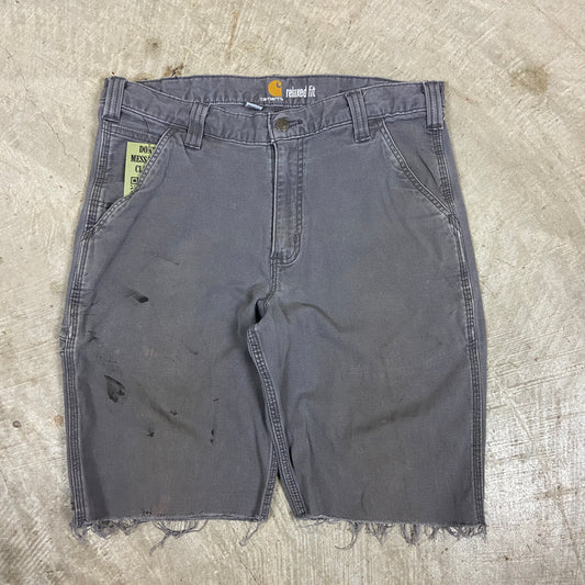 Early 00s Gray Carhartt Baggy Carpenter Work Shorts 31x9.5 BA33