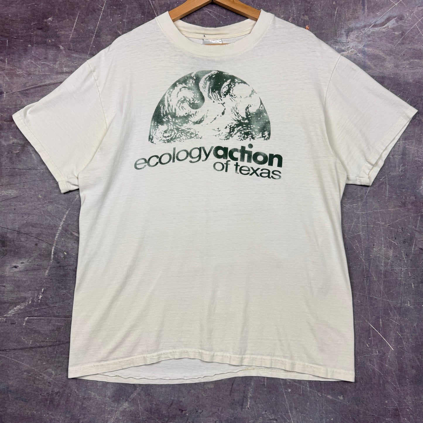 90s White Ecology Action of Texas Graphic Shirt L 0890