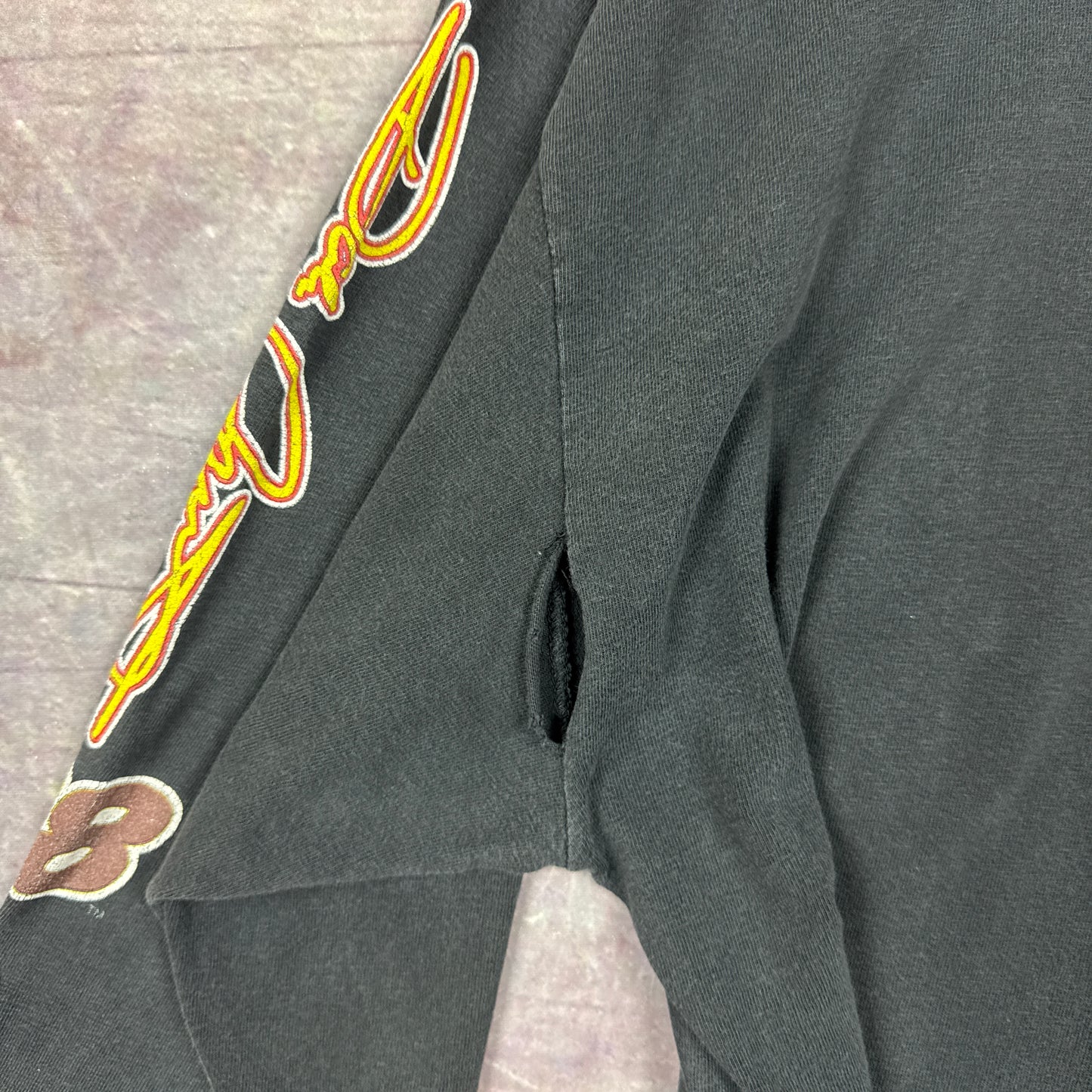 90s Black Dale Jarrett Nascar Longsleeve Shirt 3387