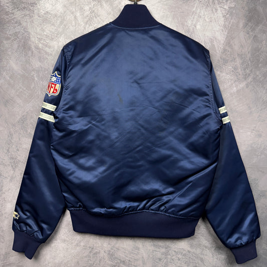 80s Blue Dallas Cowboys Starter Satin Jacket 4084