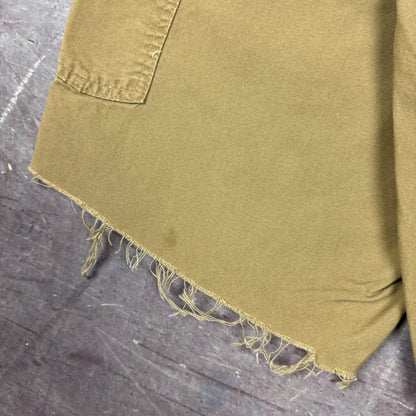 Early 00s Tan Brown Baggy Carhartt Carpenter Work Shorts 29x11 AZ26