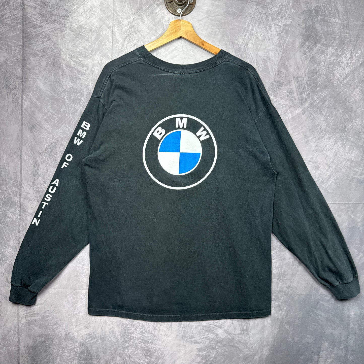 90s Black BMW Of Austin Long Sleeve  Shirt 3857