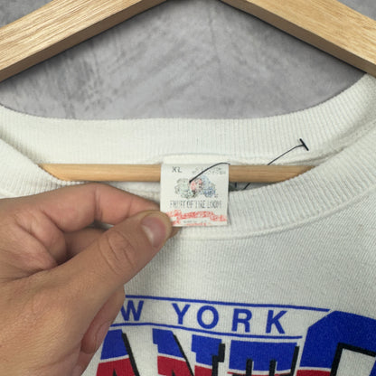 1987 White New York Giants Crewneck Sweatshirt 4111