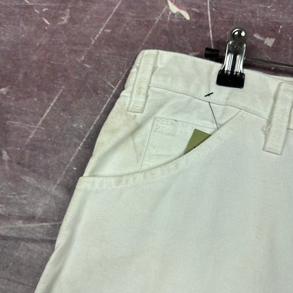 Early 00s White Dickies Painter Baggy Carpenter Work Shorts 35x11 AY18