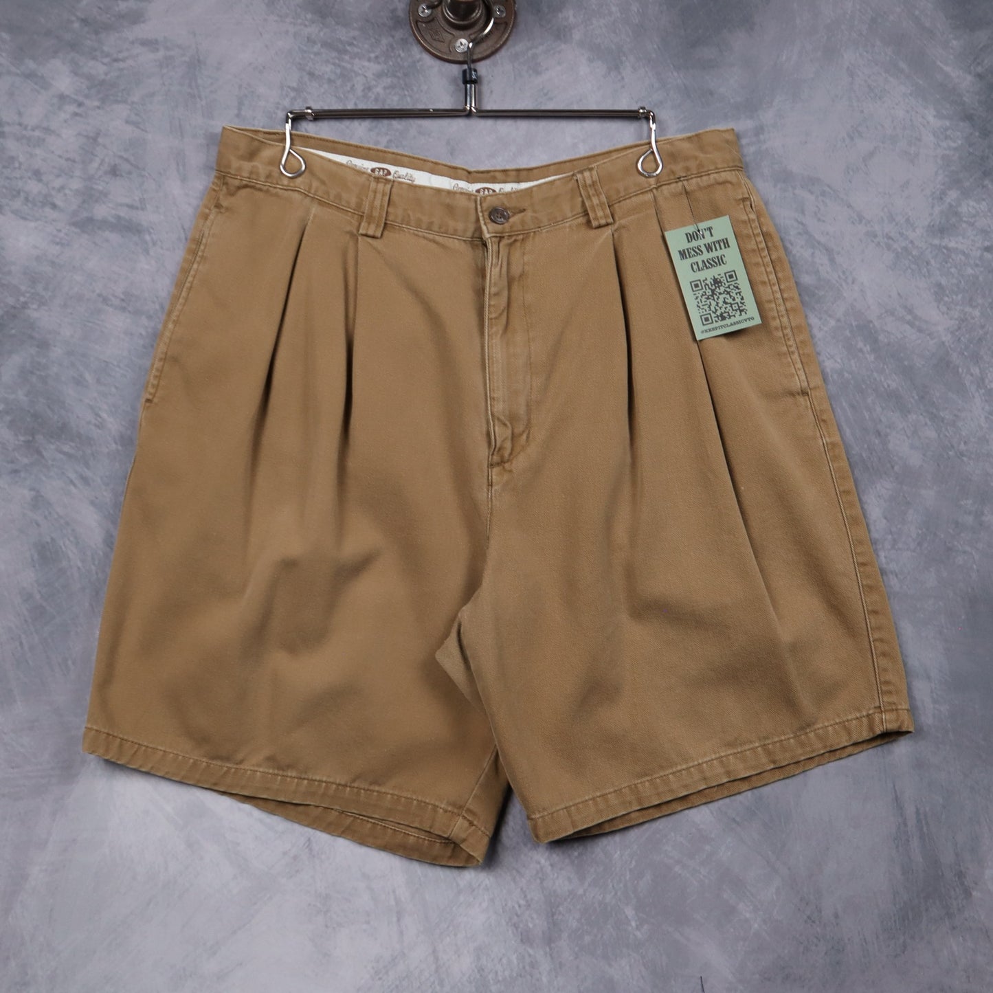 90s Tan Gap Pleated Chino Shorts 5179