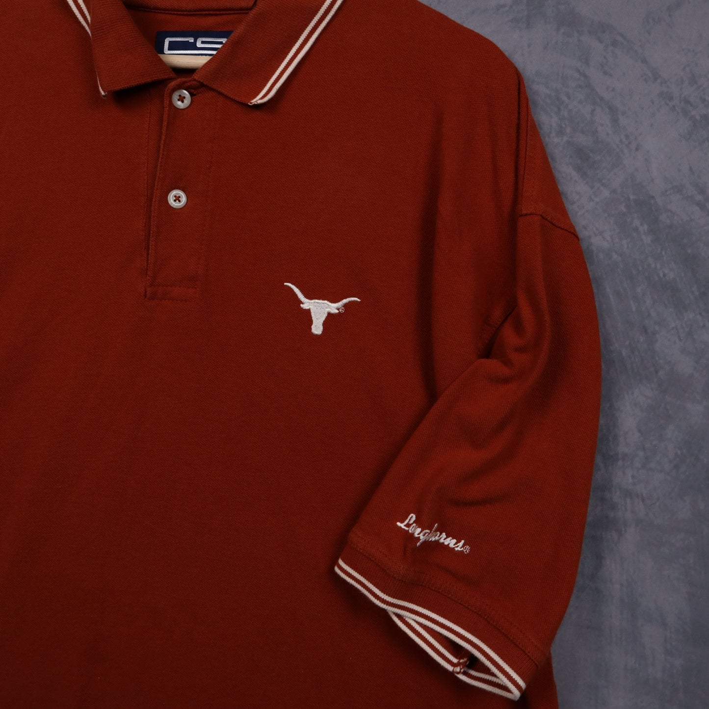 00s Burnt Orange Texas Longhorns Polo Shirt 5899