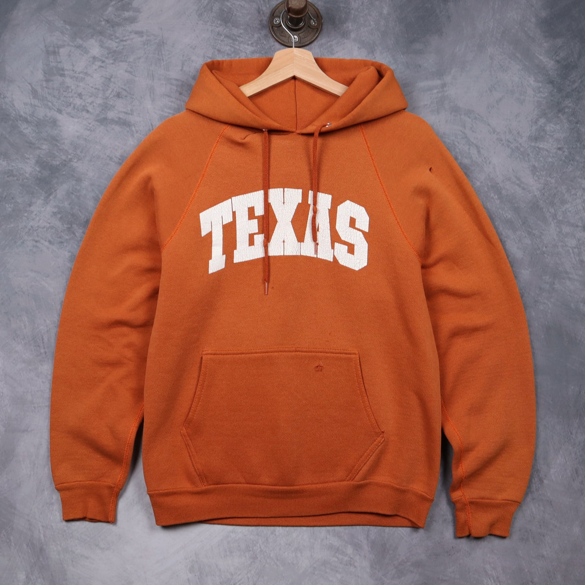 90s Burnt Orange Texas Hoodie 5621