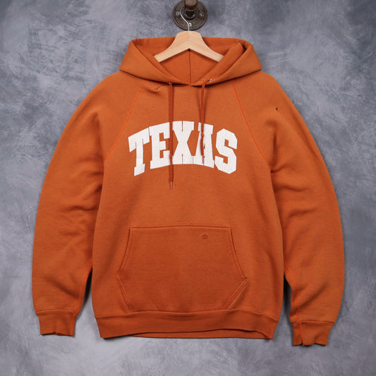 90s Burnt Orange Texas Hoodie 5621