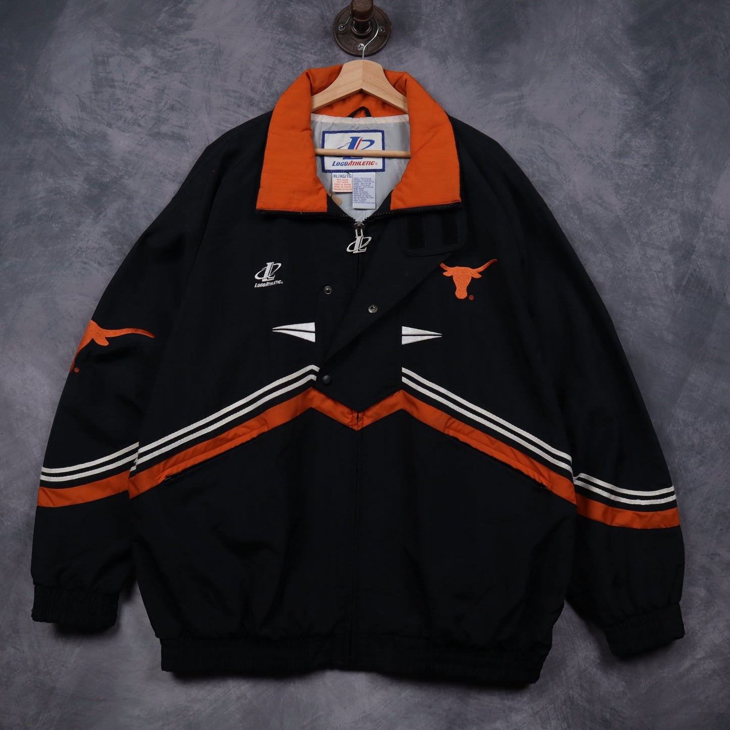 90s Black Texas Longhorns Logo Athletic Jacket 5945