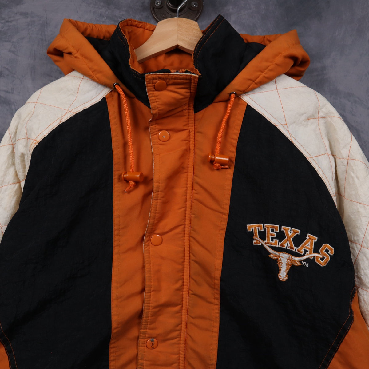 90s Orange Texas Longhorns Starter Hooded Jacket 5921