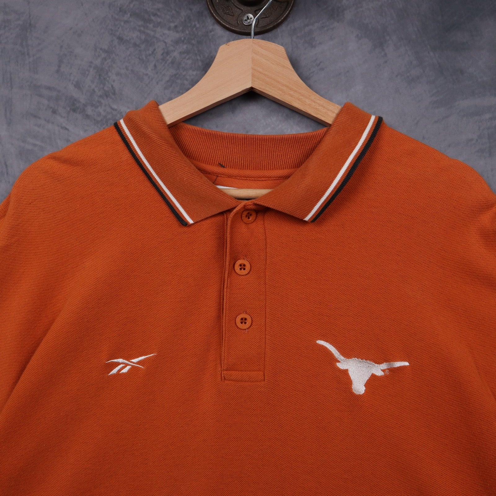 00s Burnt Orange Texas Longhorns Reebok Polo Shirt 5894