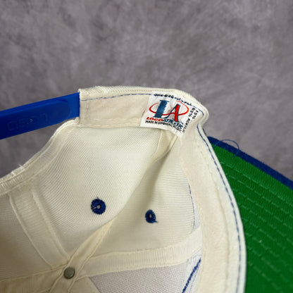 90s White Los Angeles Rams Logo Athletic Sharktooth Snapback Hat 6802