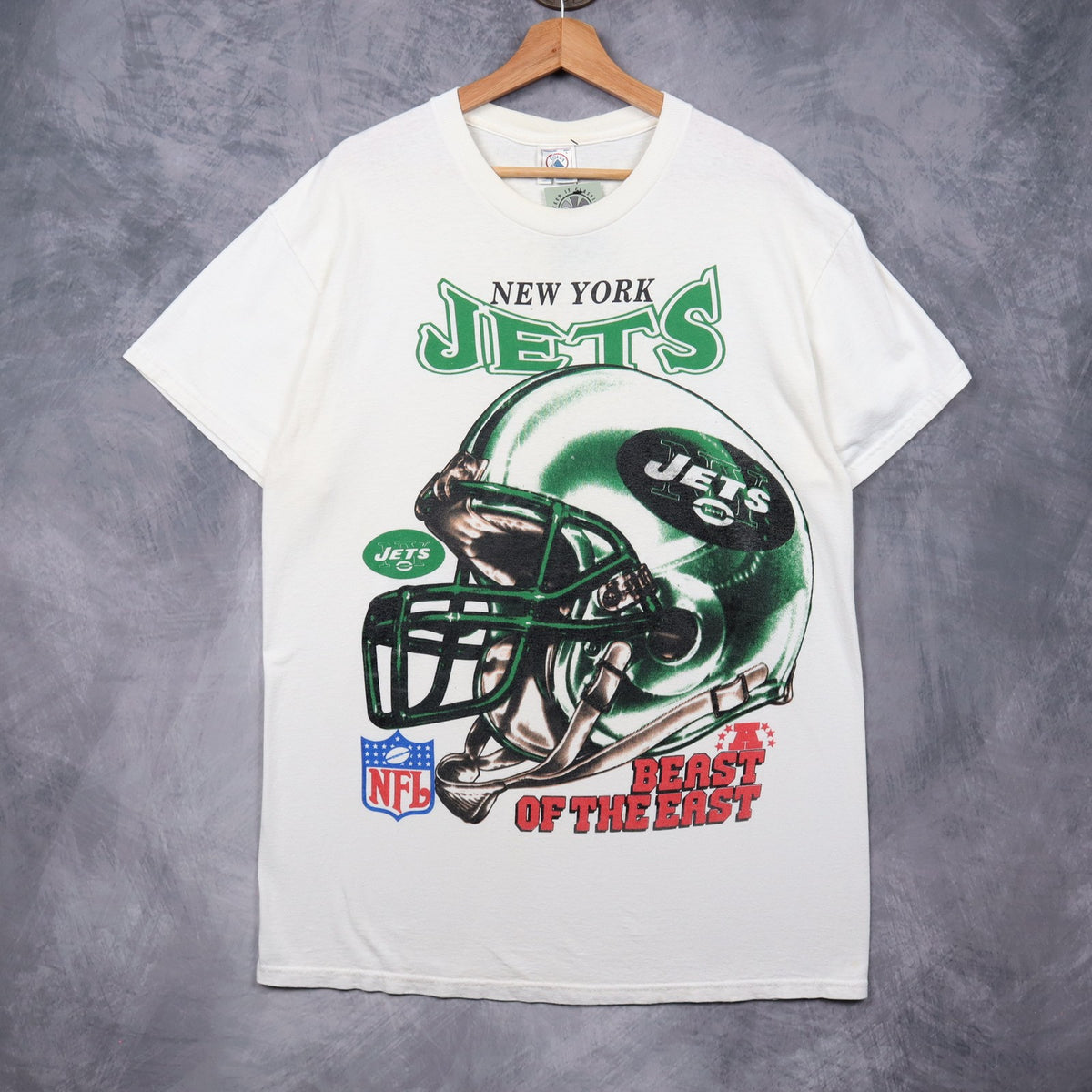 00s White New York Jets Beast Of The East Shirt 6641