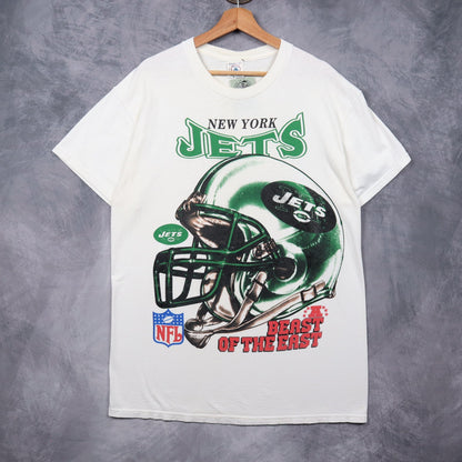 00s White New York Jets Beast Of The East Shirt 6641