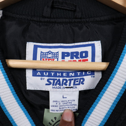 90s Black Carolina Panthers Starter Pullover 6521