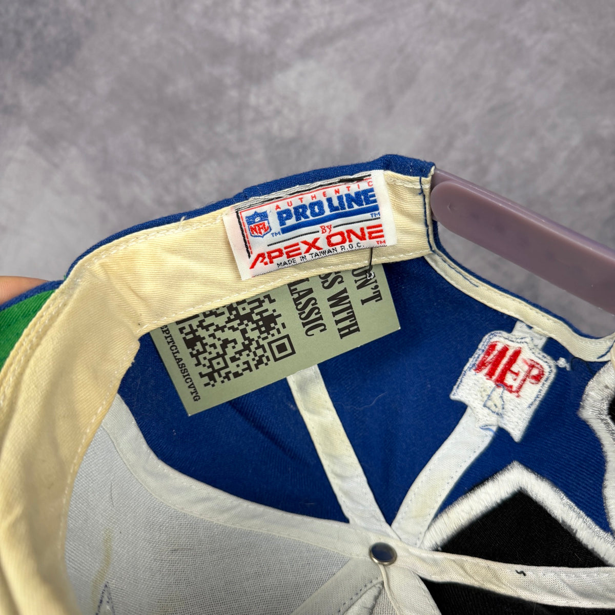 90s Blue Dallas Cowboys Apex One Snapback Hat 6880