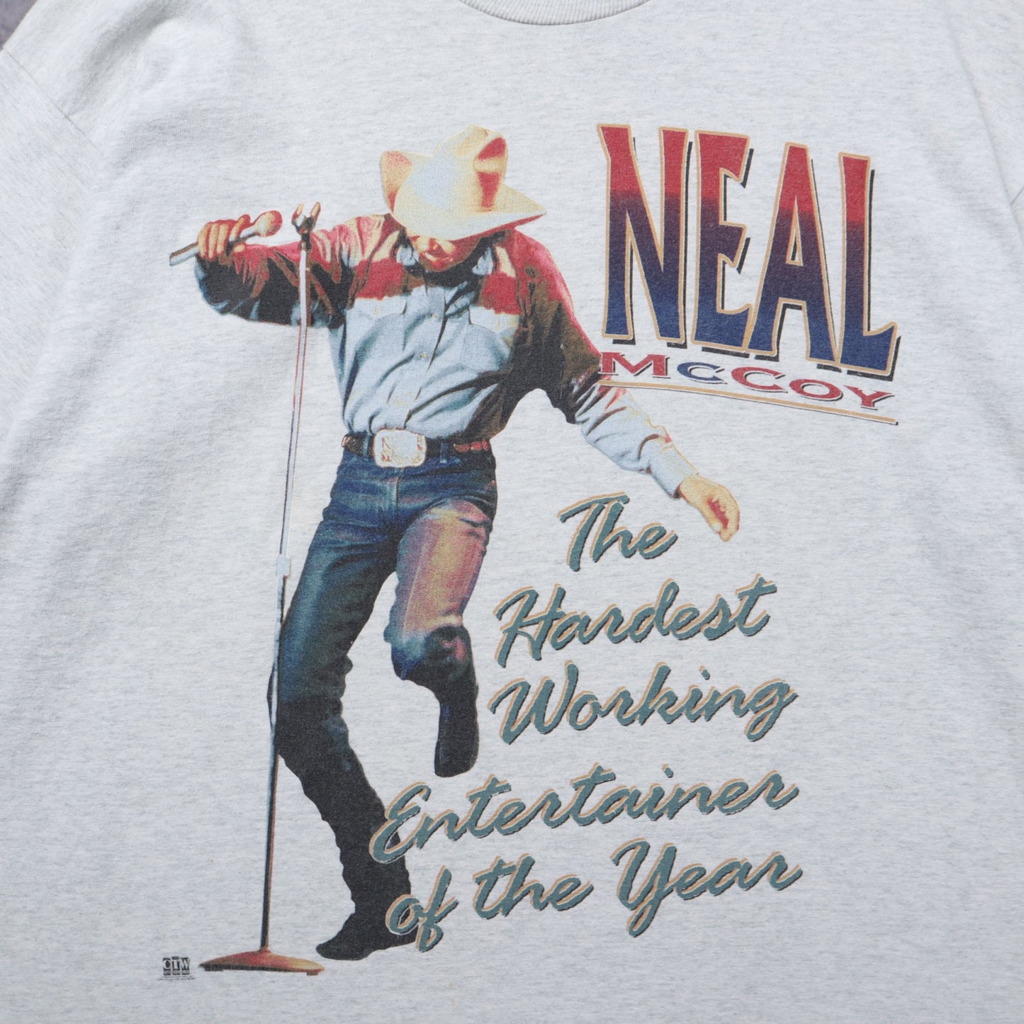 90s Heather Gray Neal McCoy Hardest Working Entertainer Shirt 5444