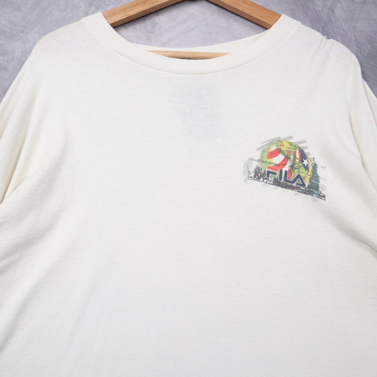 1997 White FILA US Open New York Long Sleeve Shirt 4686