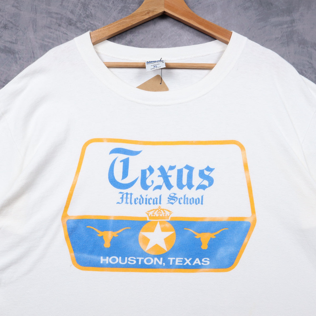 90s White Texas Medical School Houston Shirt 5743