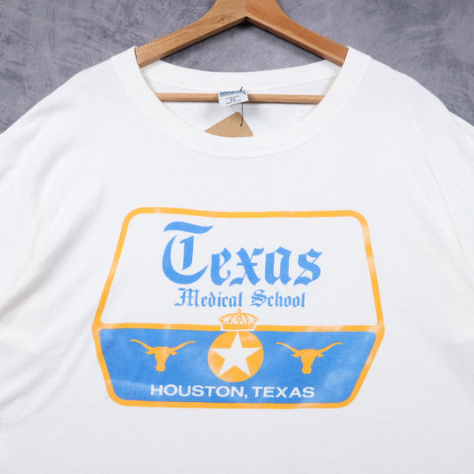 90s White Texas Medical School Houston Shirt 5743