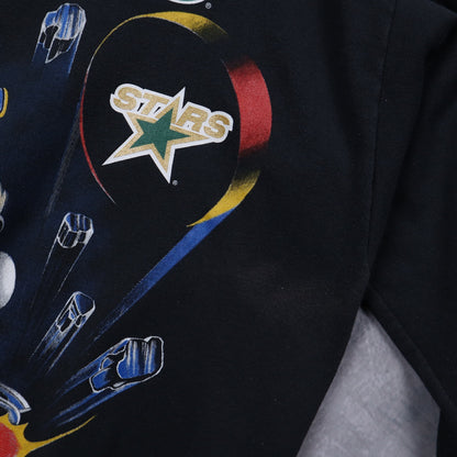 90s Black Dallas Stars Taz Hockey Crewneck Sweatshirt 5103