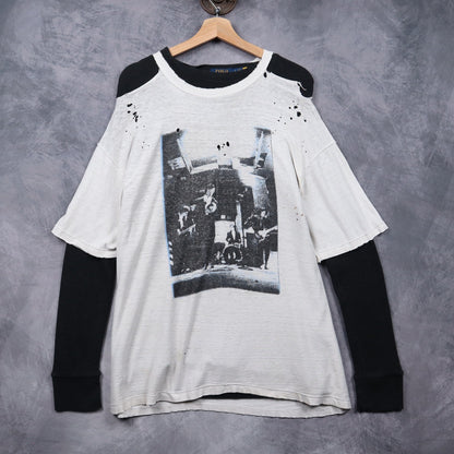 1988 White R.E.M. Distressed Turn You Inside Out Shirt 4978