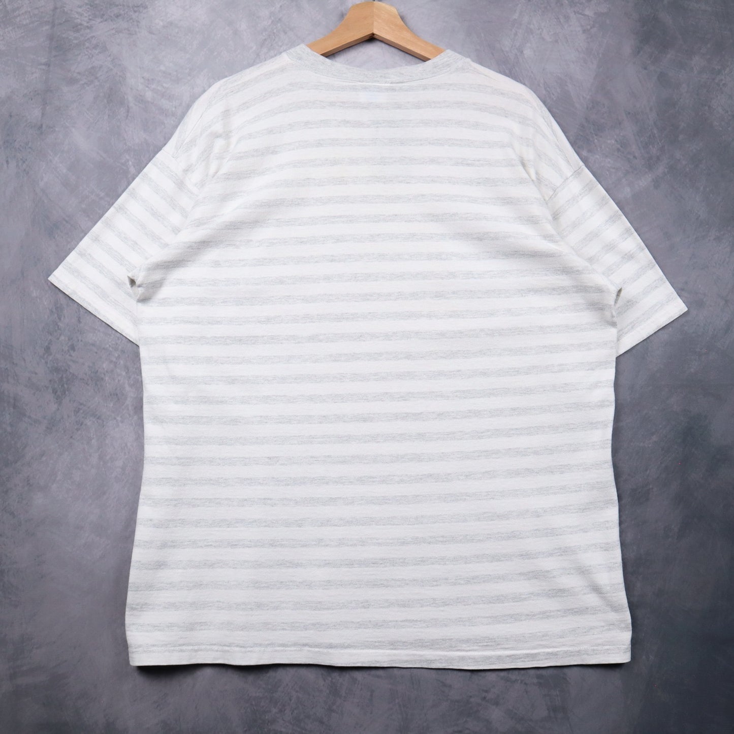 90s White Grey Striped UNLV Running Rebels Nevada Shirt 4688